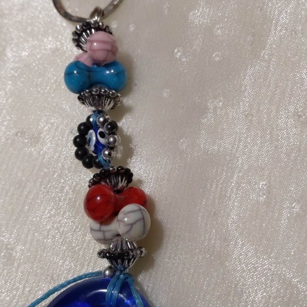 Evil eye beaded Greek keychain - Picture 3 of 5